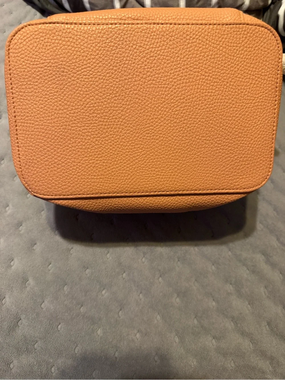 NEW Luxe Rose Textured Leather Double-Zip Cosmetic Case - Picture 11 of 13